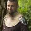 RFB Neck and Shoulder Armor - Padded Collar with Plate Pauldrons - Beige
