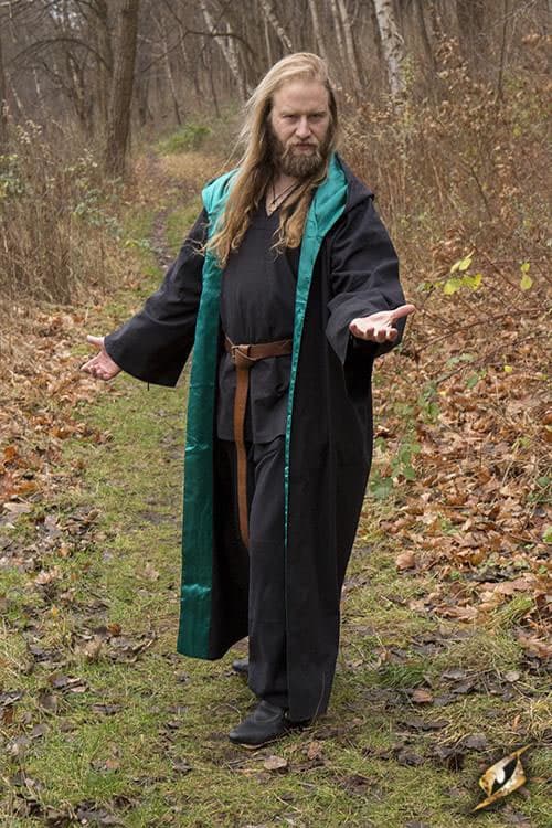 Magician Robe - Black and Dark Green