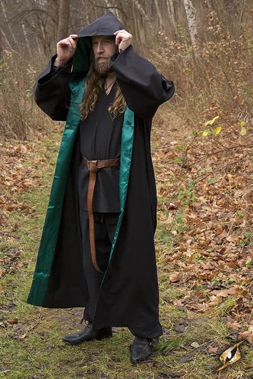 Magician Robe - Black and Dark Green