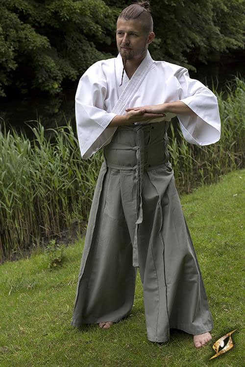 Samurai Pants - Gray and Black