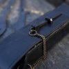 Medieval Cutlery Set with Leather Pouch Case - Black