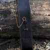Medieval Cutlery Set with Leather Pouch Case - Black