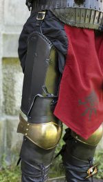 Ratio Leg Protection Set - Leather and Plate Armor - 19 gauge steel