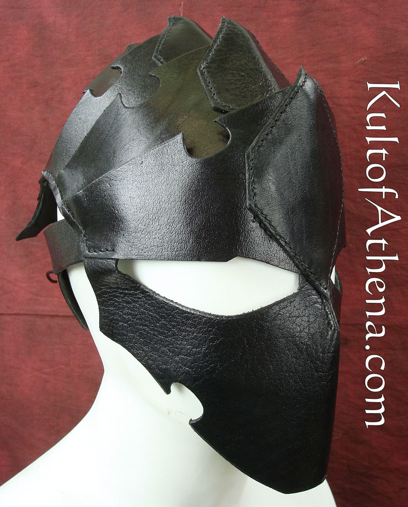 Assassins Leather Helmet - Black