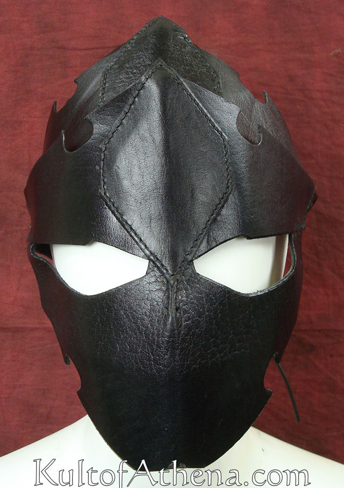 Assassins Leather Helmet - Black