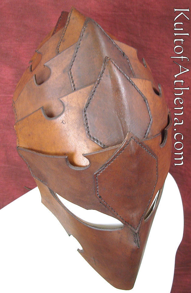 Assassins Leather Helmet - Brown