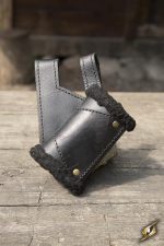 Epic Armoury Weapon Holder - Black with Black Fur - For Left Handed Person