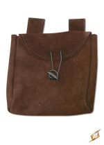 Suede Pouch - Large - Brown