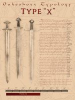 Oakeshott Type X Sword Art / Info Print - 24'' x 18''