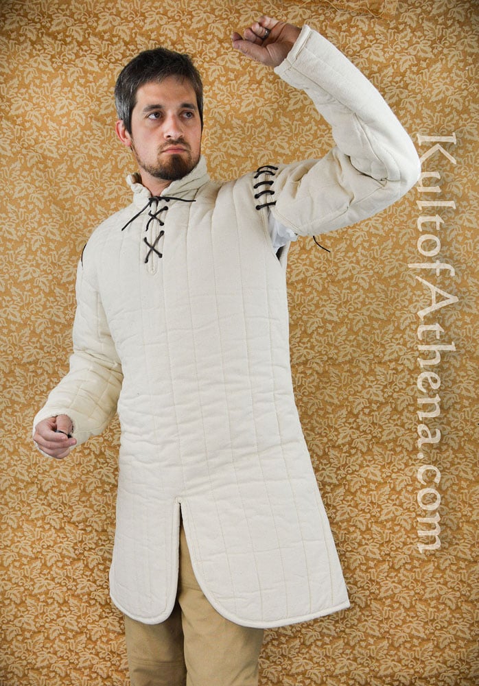 Gambeson with Removable Laced Arms - Natural