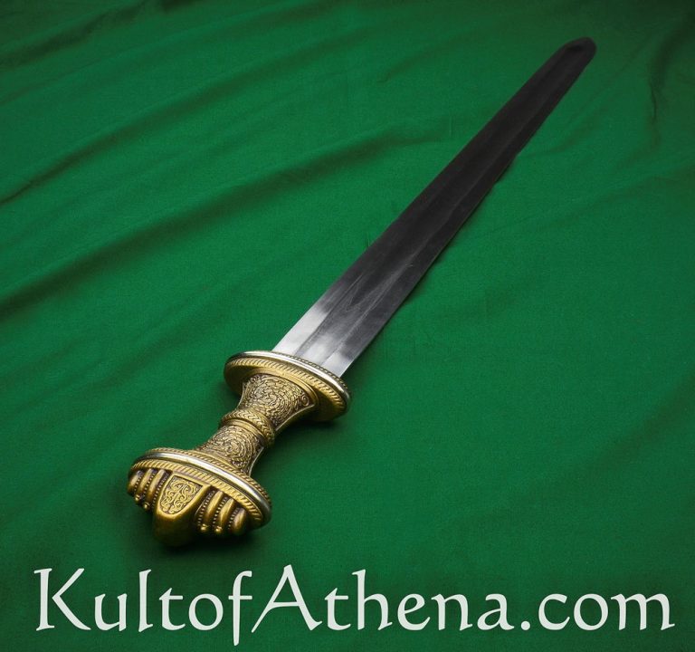 The Fetter Lane Sword 8th Century Saxon Sword Antiqued Brass Hilt