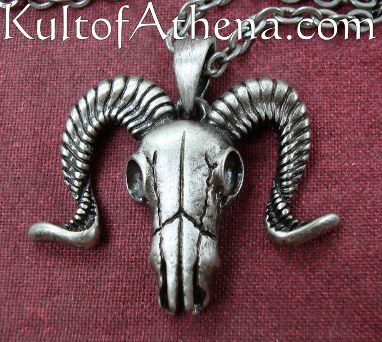 Ram Skull Pendant and Necklace