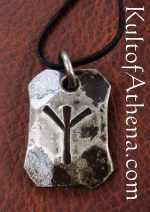 Forged Rune Pendant - Algiz