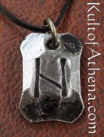 Forged Rune Pendant - Hagalaz