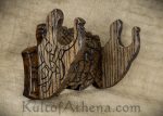 Hand-Carved Norse Serpent Wall Mount Weapon Display