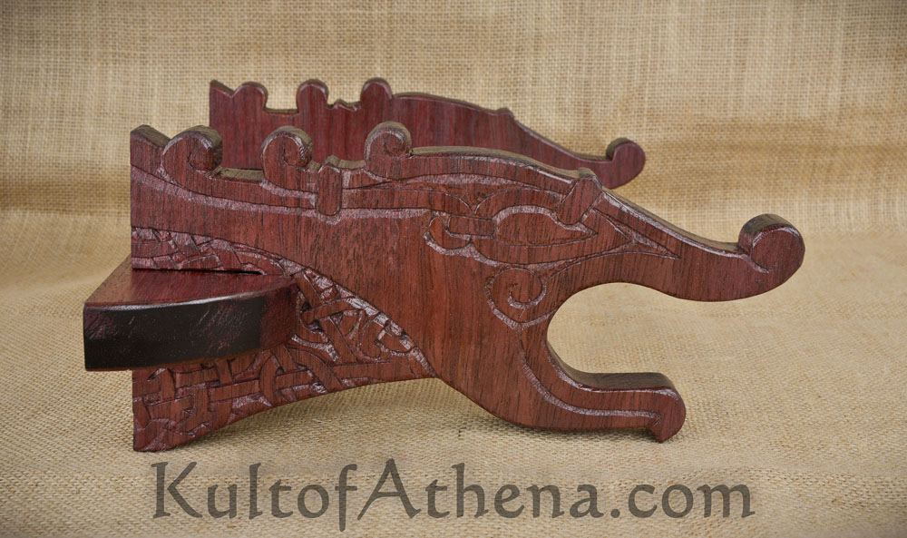 Hand-Carved Celtic ''Purple Hart'' Weapon Stand