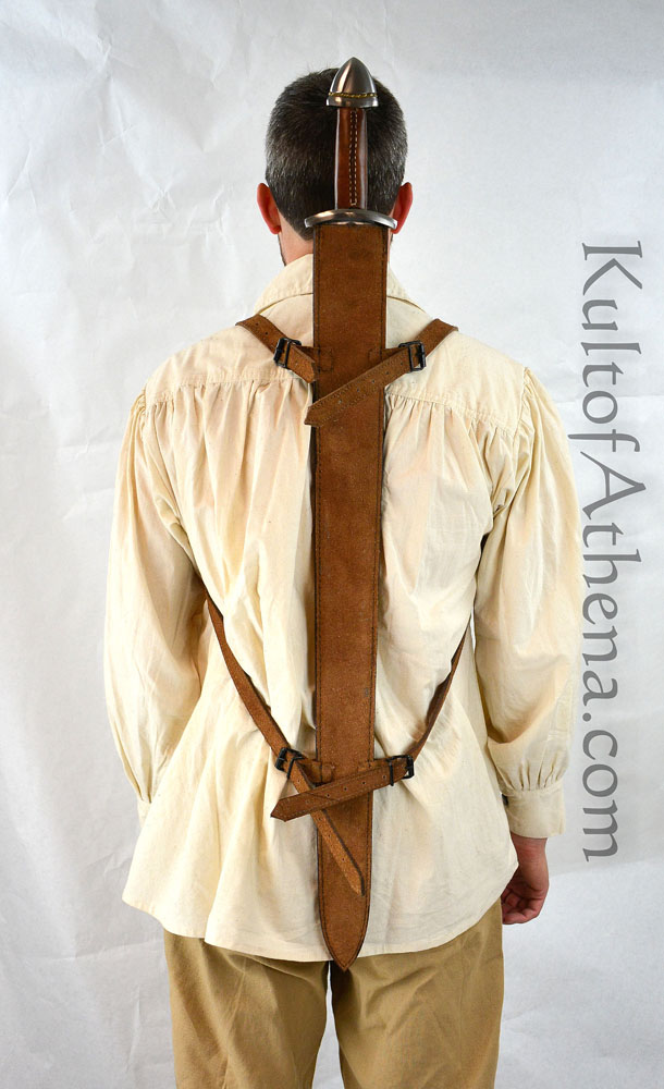 Modular Sword Scabbard - Suede Leather - For Swords Blades up to 31'' in Length