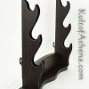 Three Tier Sword Display Stand - Dark Walnut Finish