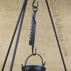 Three-Legged Foldable Iron Kettle Stand
