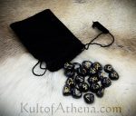Set of Etched Viking Runestones with Bag - 25 Runes