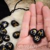 Set of Etched Viking Runestones with Bag - 25 Runes