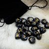 Set of Etched Viking Runestones with Bag - 25 Runes