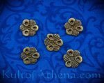 Medieval Brass Belt Studs / Conchos - Set of 5