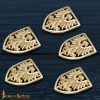 Large Eagle Shield Belt Studs / Conchos - Set of 5