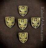 Large Eagle Shield Belt Studs / Conchos - Set of 5