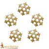 Medieval Fleur Rosette Belt Studs / Conchos - Set of 5