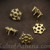 Medieval Fleur Rosette Belt Studs / Conchos - Set of 5
