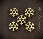 Medieval Fleur Rosette Belt Studs / Conchos - Set of 5