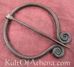 Iron Fibula Brooch with Spiraled Ends