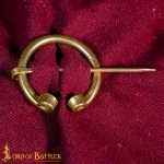Brass Fibula with Rolled Ends