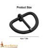 Antiqued Steel D-Ring Buckle - Medium