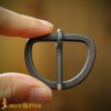 Antiqued Steel D-Ring Buckle - Medium