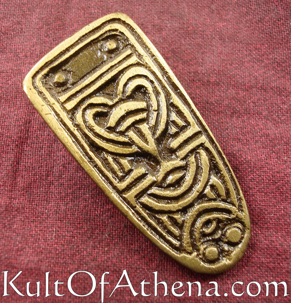 Antiqued Brass Belt End Chape - Lord of Battles
