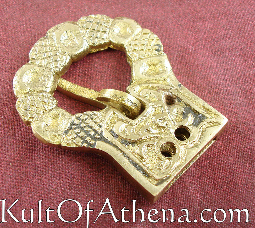 Antiqued Brass Belt Buckle (Size Large) - Lord of Battles