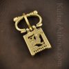 Brass Medieval Wolf Buckle