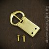 Brass Belt Buckle with Rivets