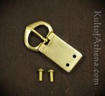 Brass Belt Buckle with Rivets
