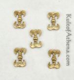 Brass High Medieval Belt Studs - Set of 5