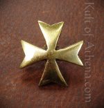Brass Maltese Cross Belt Stud - Set of 5