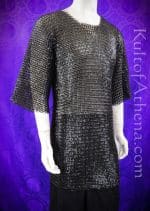 BFBM Chainmail Haubergeon - Butted Flat Rings - Blackened Finish
