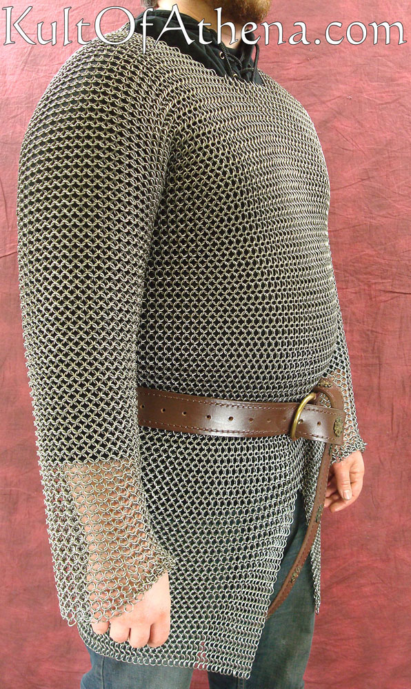 Large Size Hauberk High Tensile 16G Steel Wire Butted Chainmail 9mm Ring W CUT 
