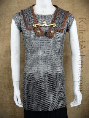 Chainmail Roman Lorica Hamata - Stainless Steel Dome Riveted Flat Rings ...