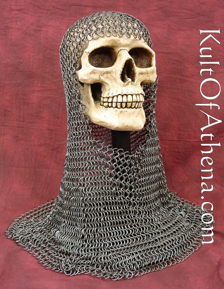 BRNH Mail Coif - Butted High Tensile Wire Rings - Lord of Battles