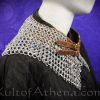 DANA Aluminum Chainmail Standard - Bishop's Mantle - Dome Riveted Round Rings and Alternating Flat Rings