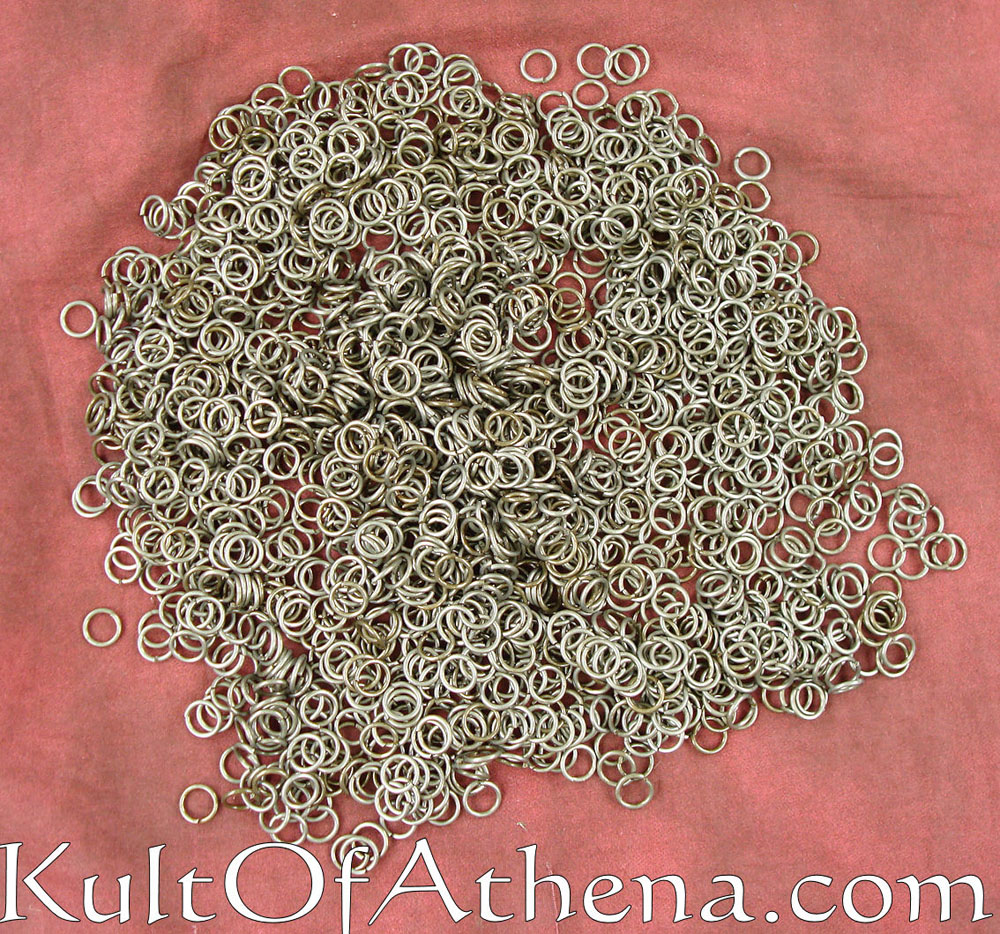 BRNH 1 kg Loose Chainmail Rings - High Tensile Wire Round Rings - 16 Gauge / 9mm - Butted