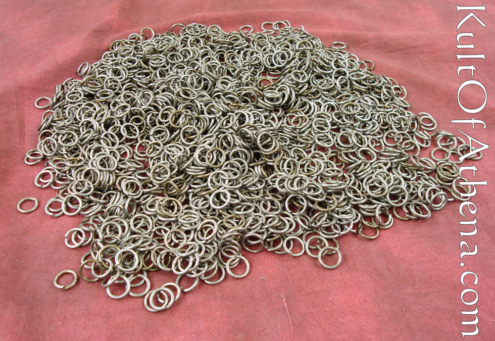 BRNH 1 kg Loose Chainmail Rings - High Tensile Wire Round Rings - 16 Gauge / 9mm - Butted